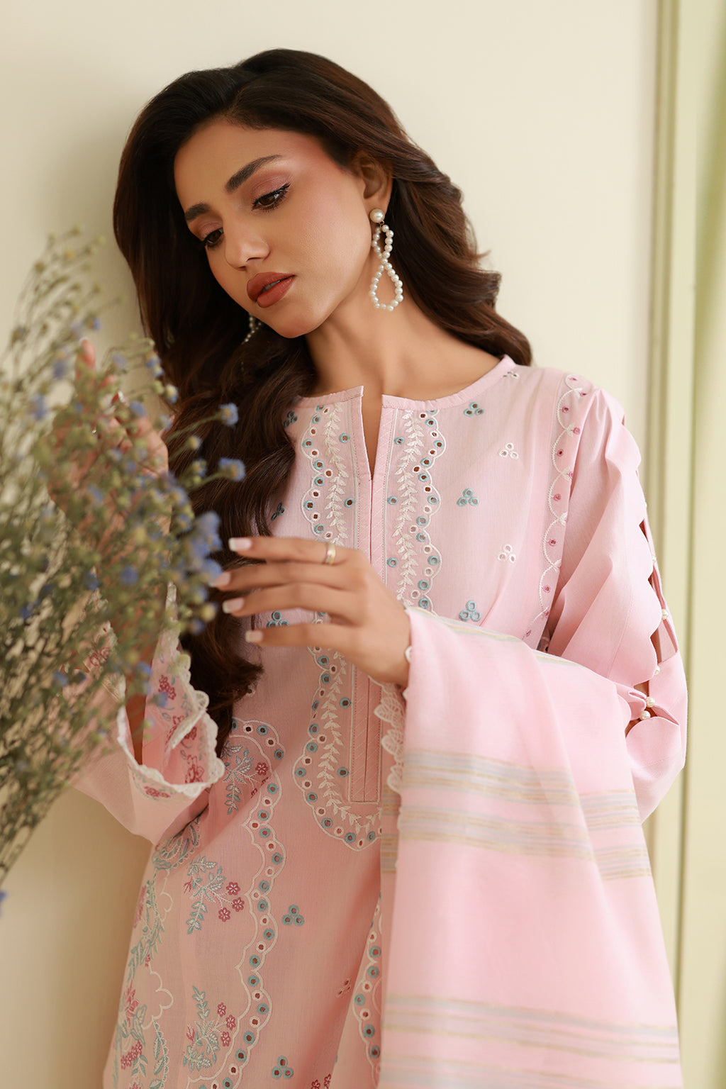 Embroidered Shirt Shalwar Dupatta - 0908