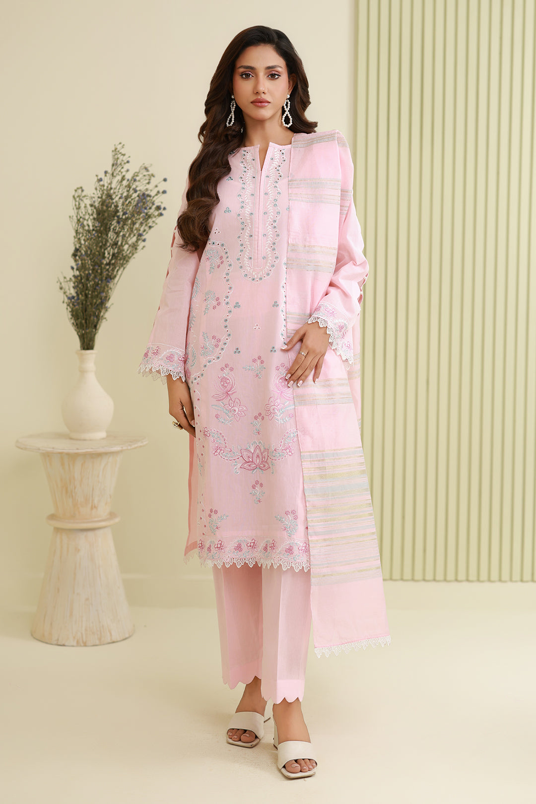 Embroidered Shirt Shalwar Dupatta - 0908