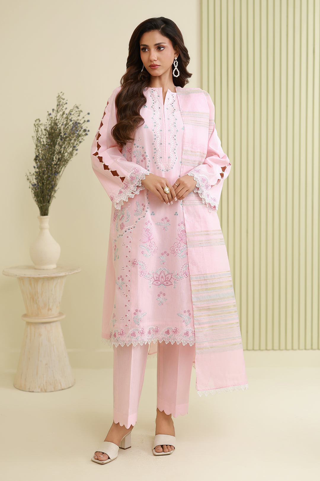 Embroidered Shirt Shalwar Dupatta - 0908