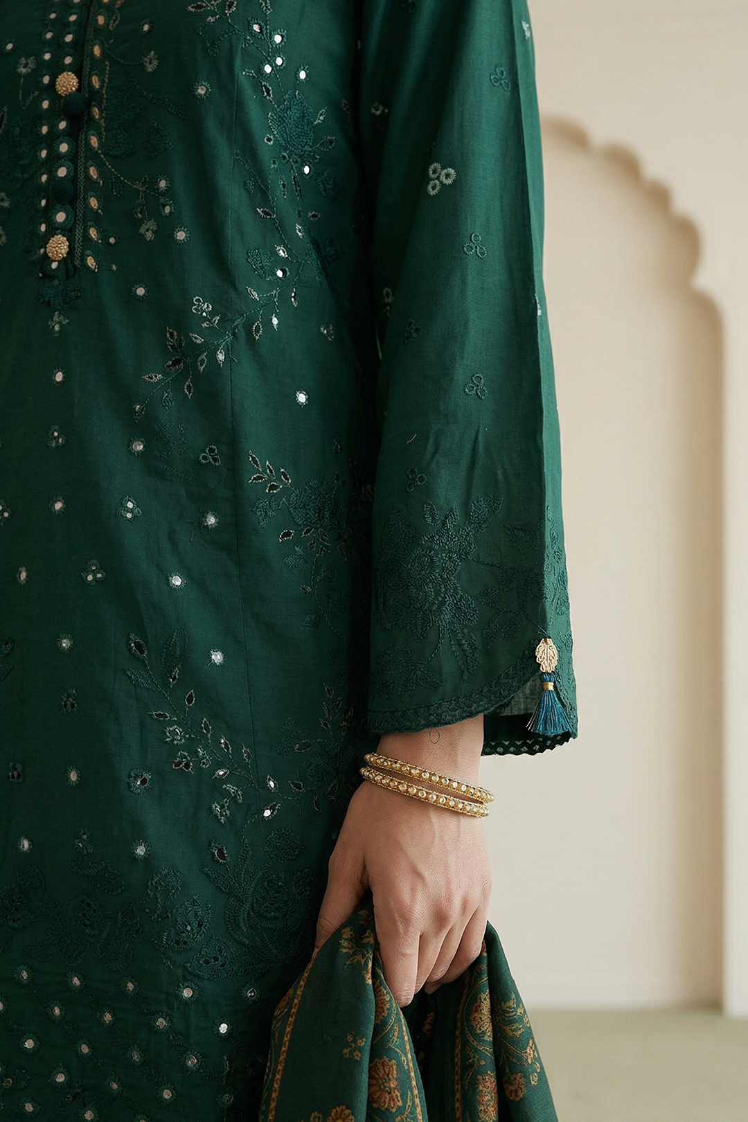 Embroidered Shirt Shalwar Dupatta - 0910