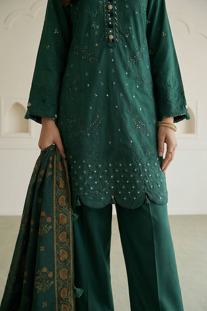Embroidered Shirt Shalwar Dupatta - 0910