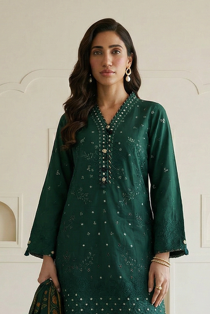 Embroidered Shirt Shalwar Dupatta - 0910