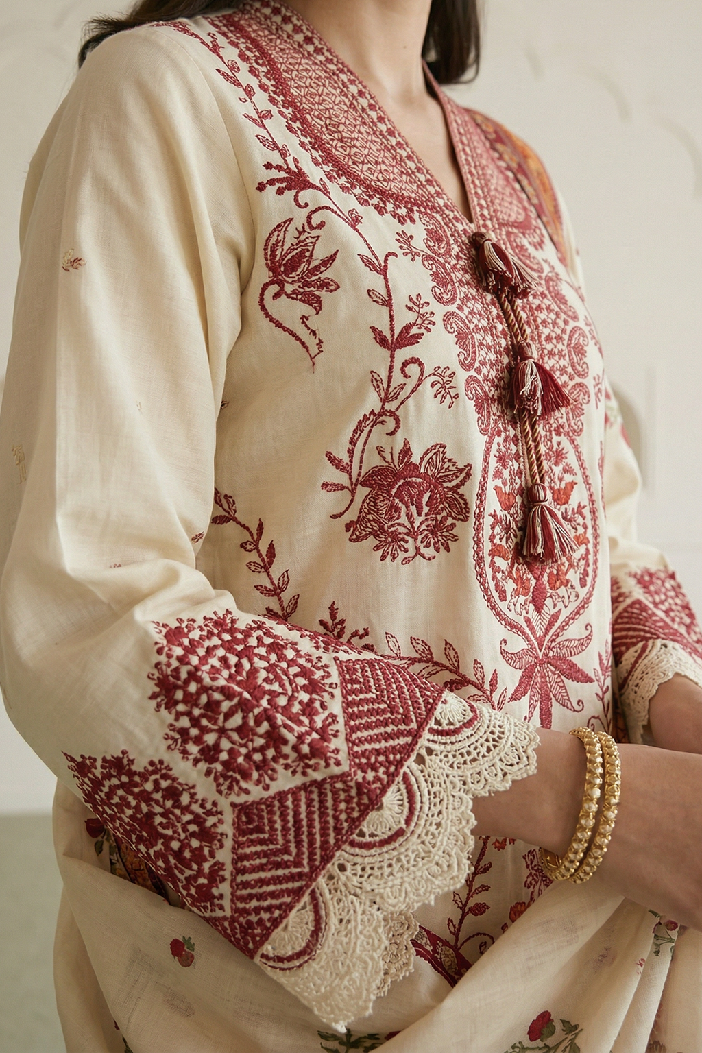 Embroidered Shirt Shalwar Dupatta - 0912