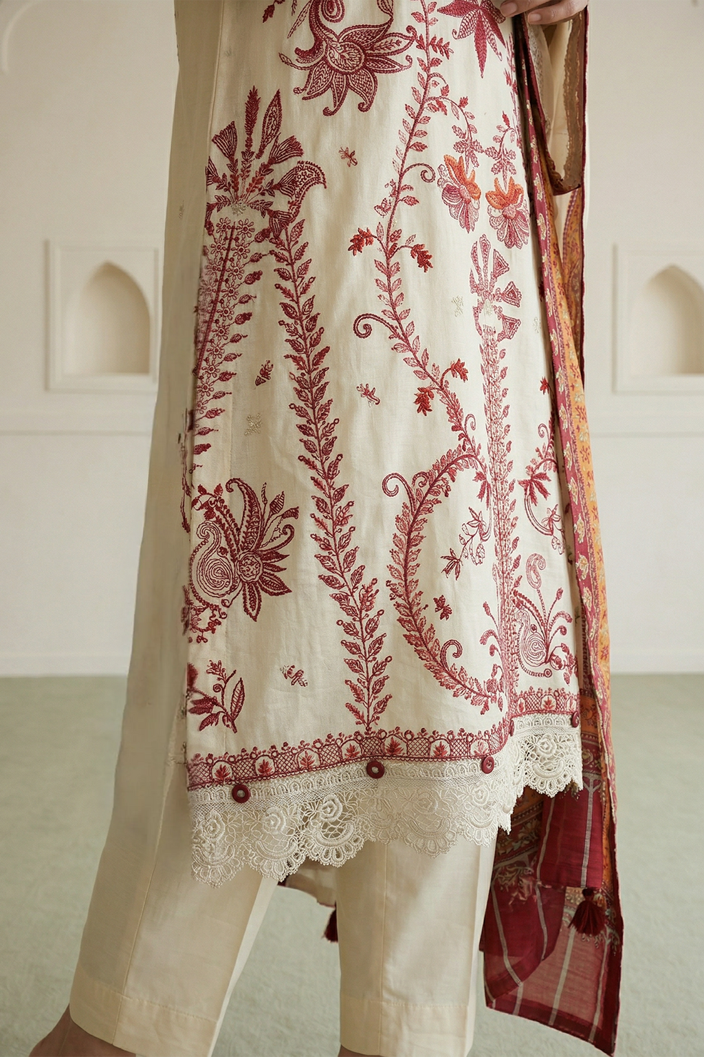 Embroidered Shirt Shalwar Dupatta - 0912