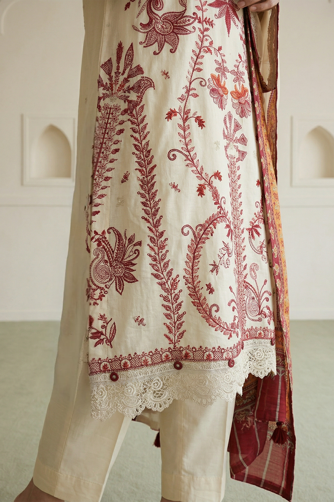 Embroidered Shirt Shalwar Dupatta - 0912