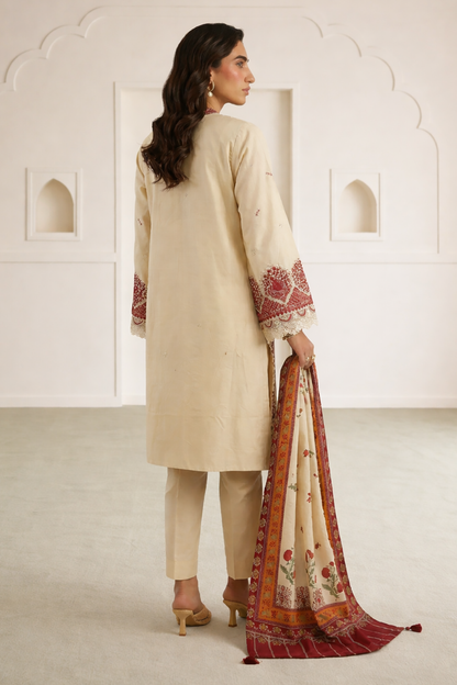 Embroidered Shirt Shalwar Dupatta - 0912