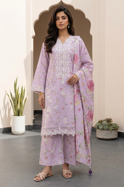 Embroidered Shirt Shalwar Dupatta - 0914