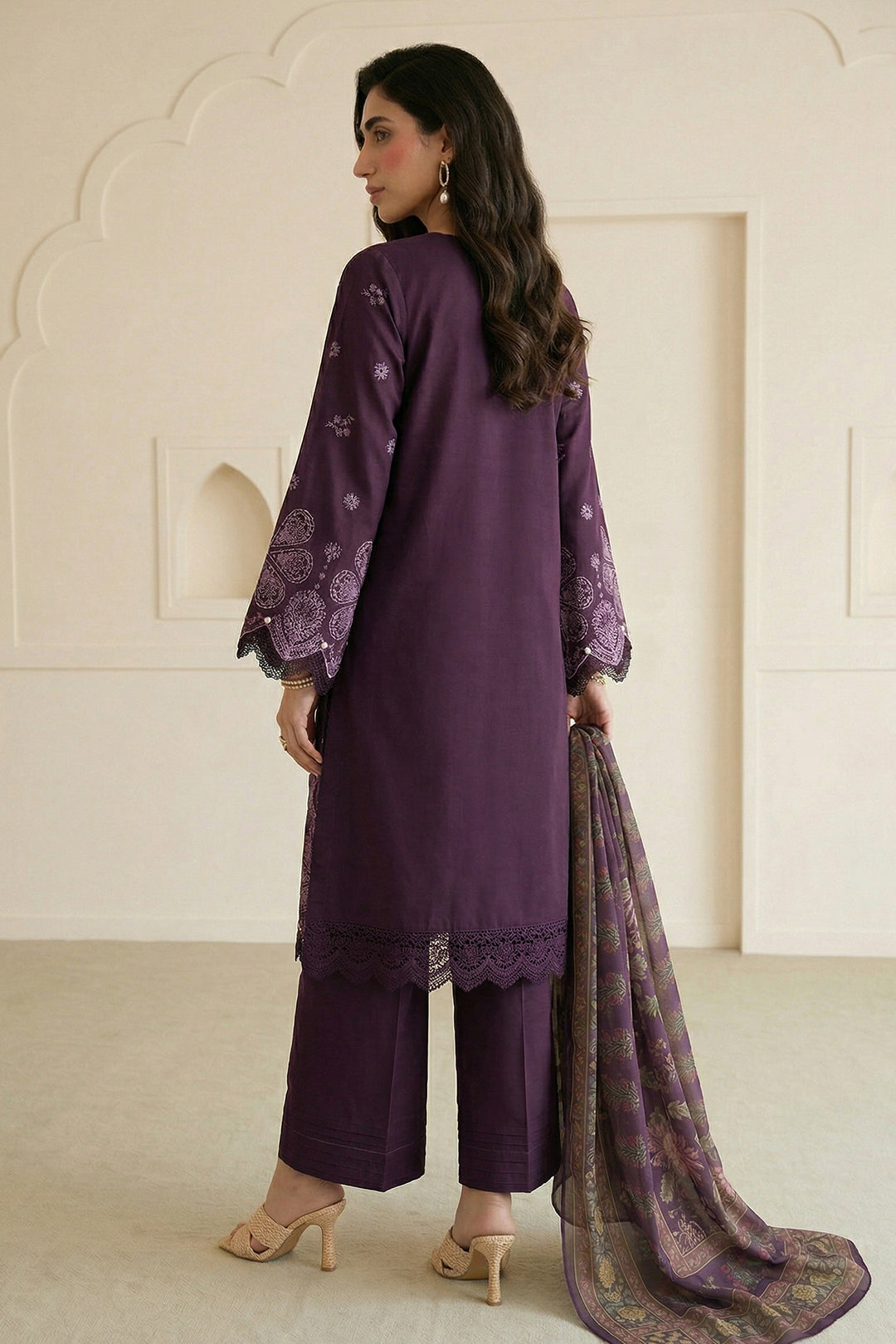 Embroidered Shirt Shalwar Dupatta - 0916