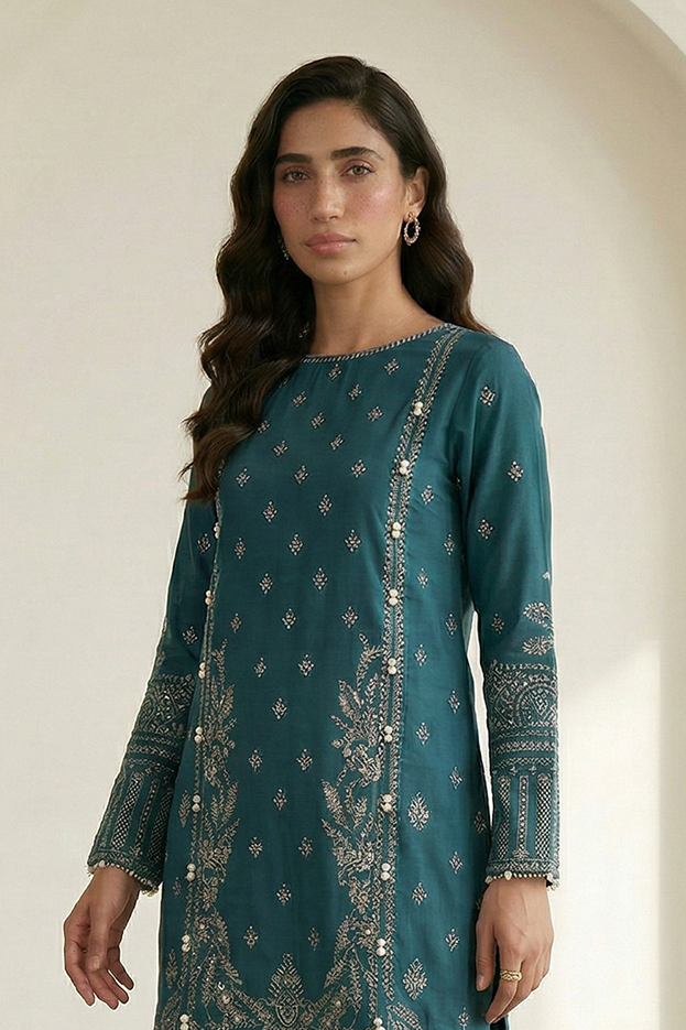 Embroidered Shirt Shalwar Dupatta - 0918