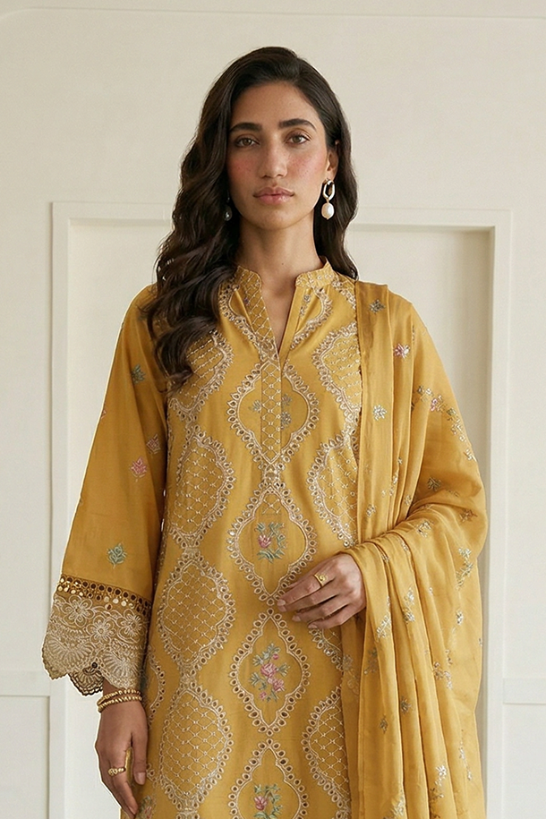 Embroidered Shirt Shalwar Dupatta - 0920