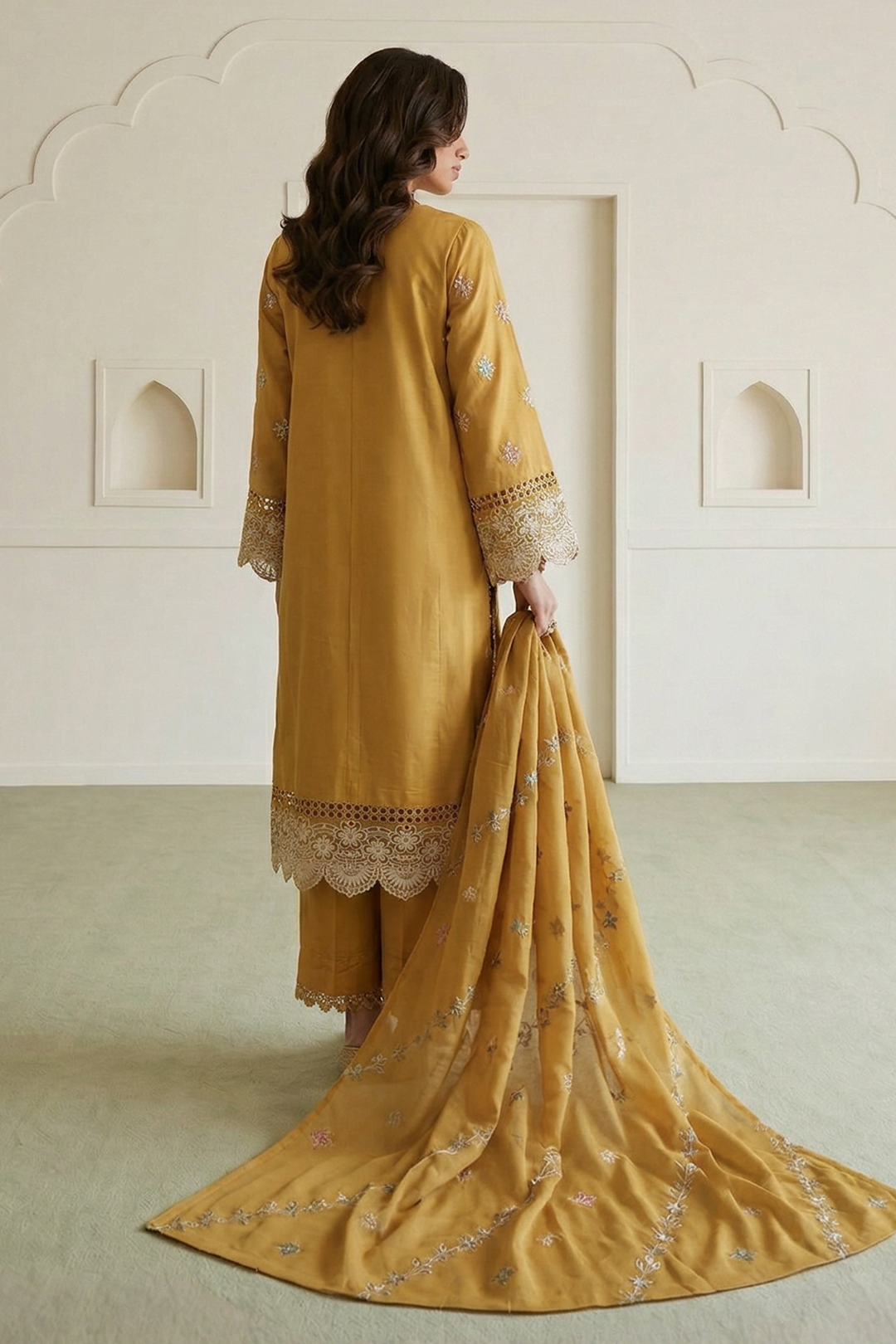 Embroidered Shirt Shalwar Dupatta - 0920