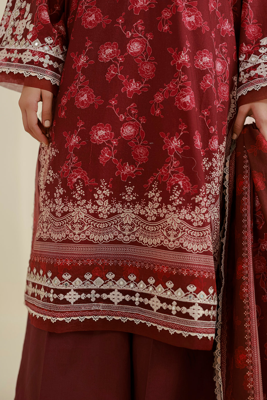 Embroidered Shirt Shalwar Dupatta - 0968
