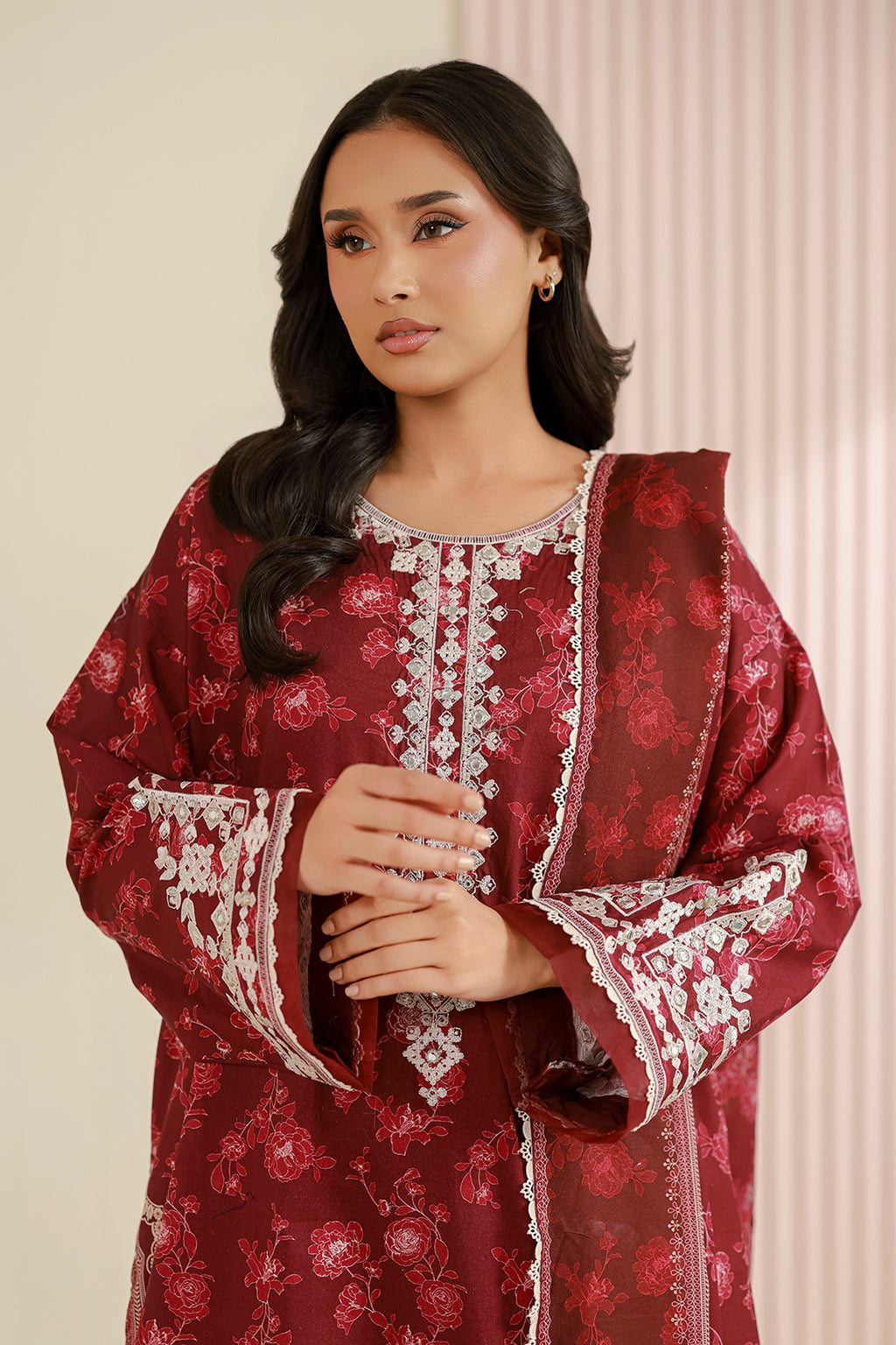 Embroidered Shirt Shalwar Dupatta - 0968
