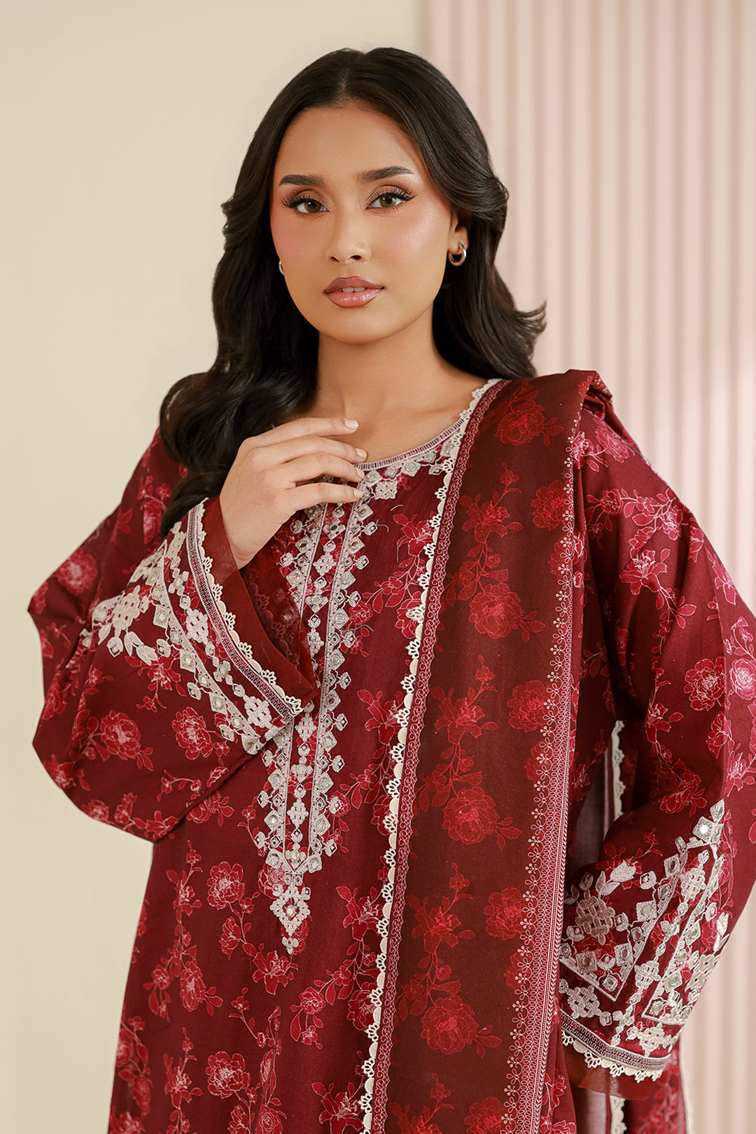 Embroidered Shirt Shalwar Dupatta - 0968