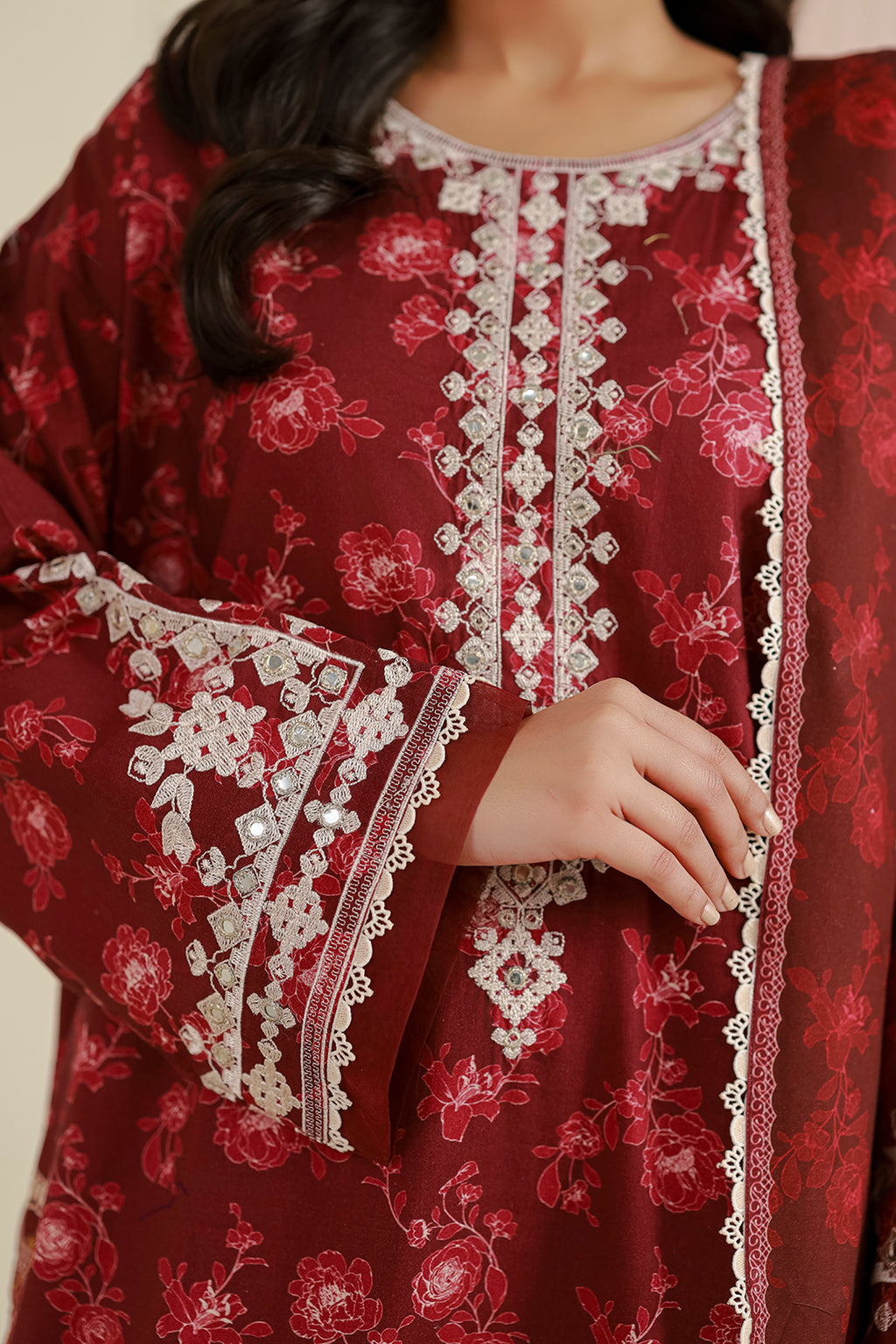 Embroidered Shirt Shalwar Dupatta - 0968