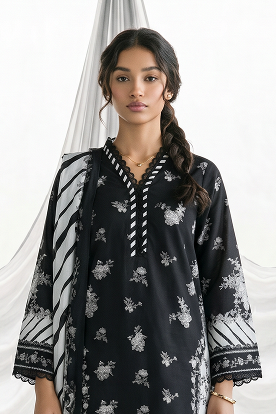 Embroidered Shirt Shalwar Dupatta - 0972