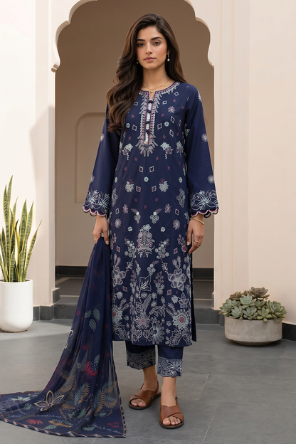 Embroidered Shirt Shalwar Dupatta - 0978