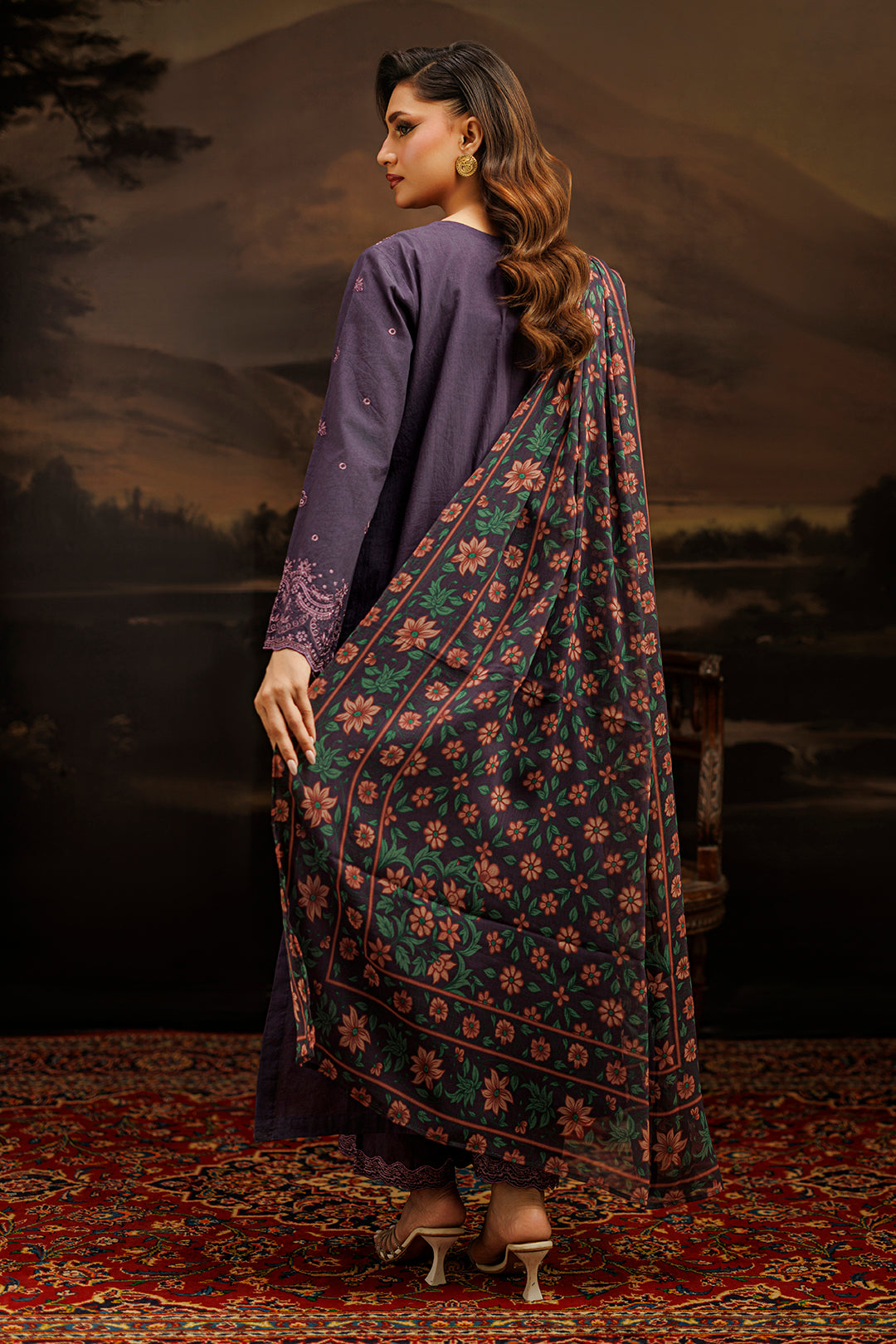 Embroidered Shirt Shalwar Dupatta - 0980