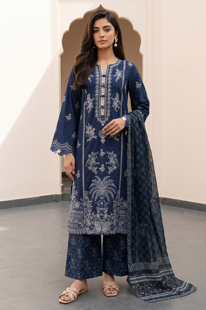 Embroidered Shirt Shalwar Dupatta - 0982