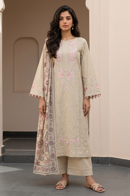 Embroidered Shirt Shalwar Dupatta - 0986