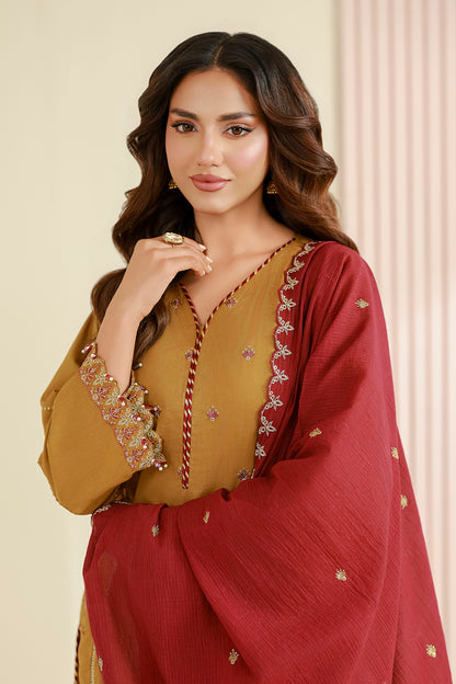 Embroidered Shirt Shalwar Dupatta - 1043