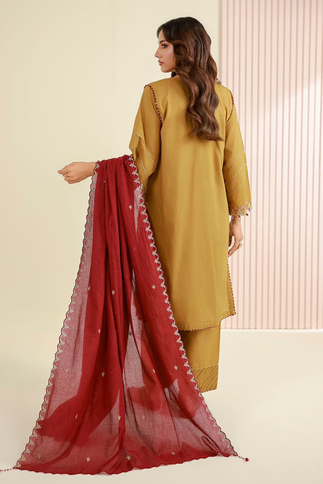 Embroidered Shirt Shalwar Dupatta - 1043