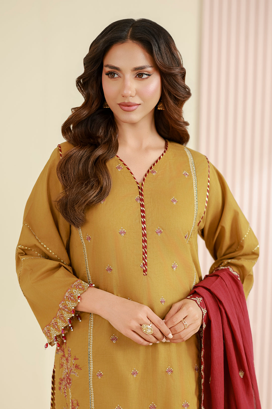 Embroidered Shirt Shalwar Dupatta - 1043
