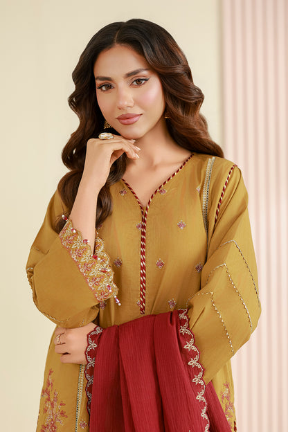 Embroidered Shirt Shalwar Dupatta - 1043
