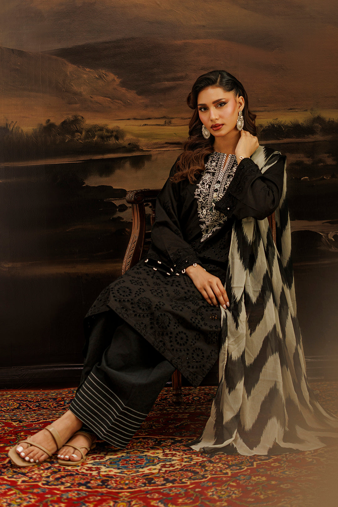 Embroidered Shirt Shalwar Dupatta - 1050