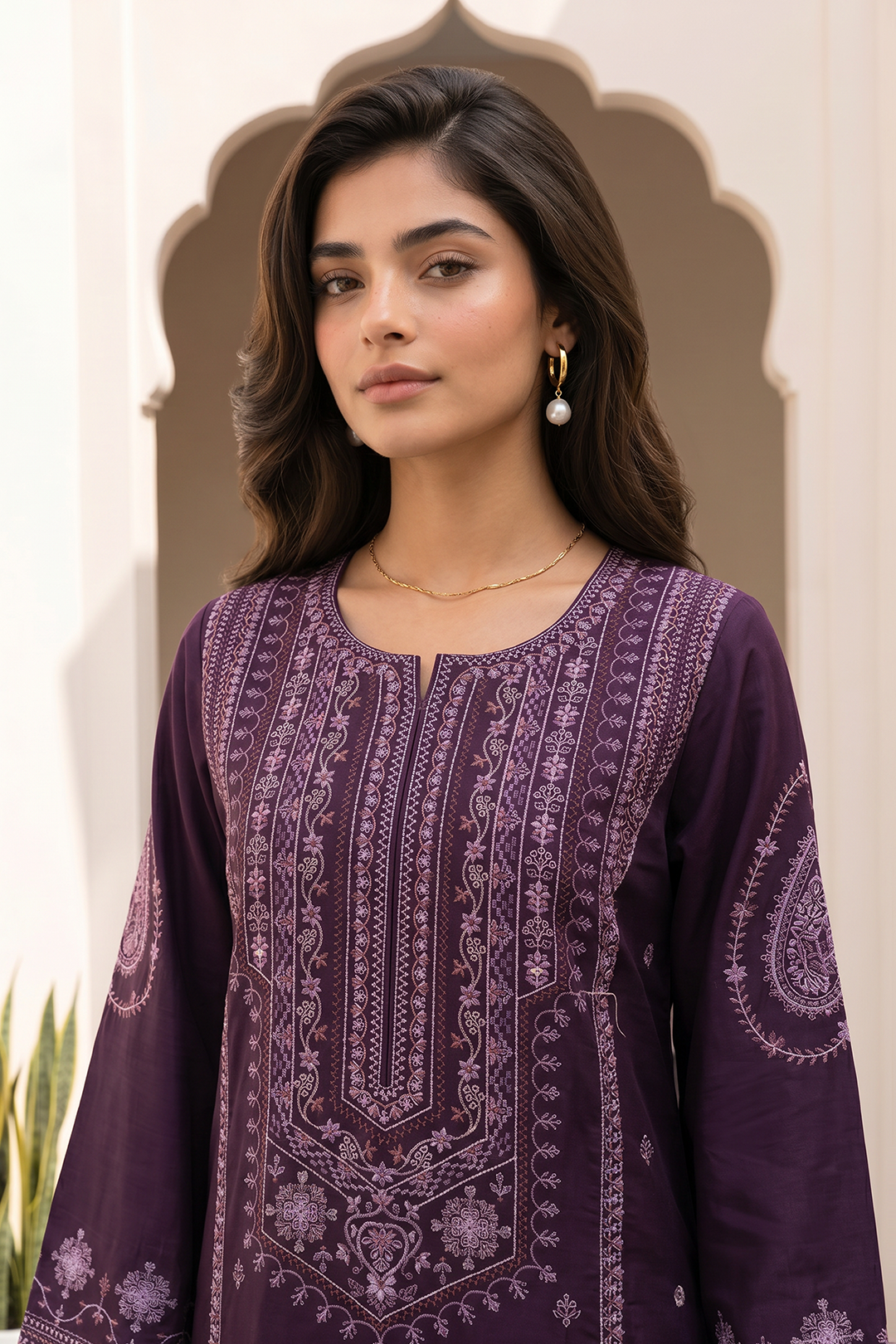 Embroidered Shirt Shalwar Dupatta - 1054