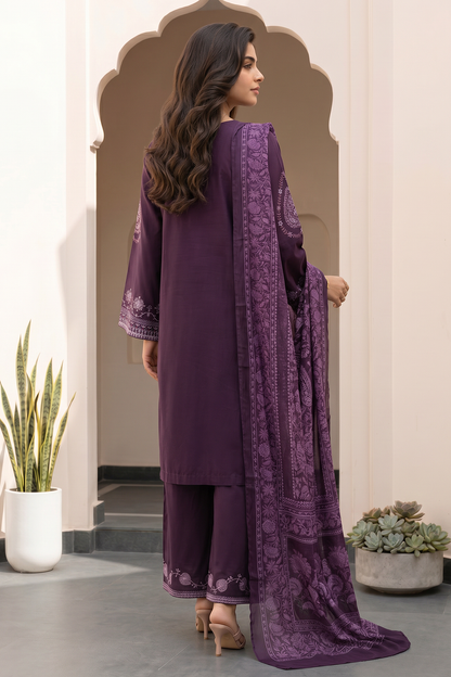 Embroidered Shirt Shalwar Dupatta - 1054
