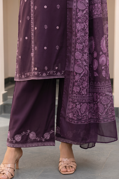 Embroidered Shirt Shalwar Dupatta - 1054