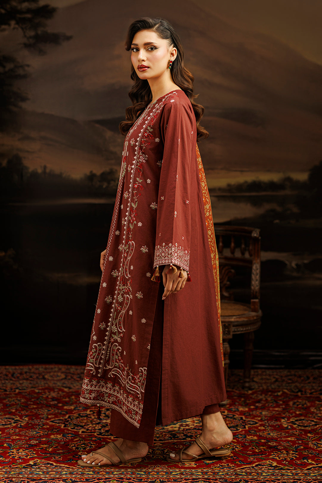 Embroidered Shirt Shalwar Dupatta - 1056