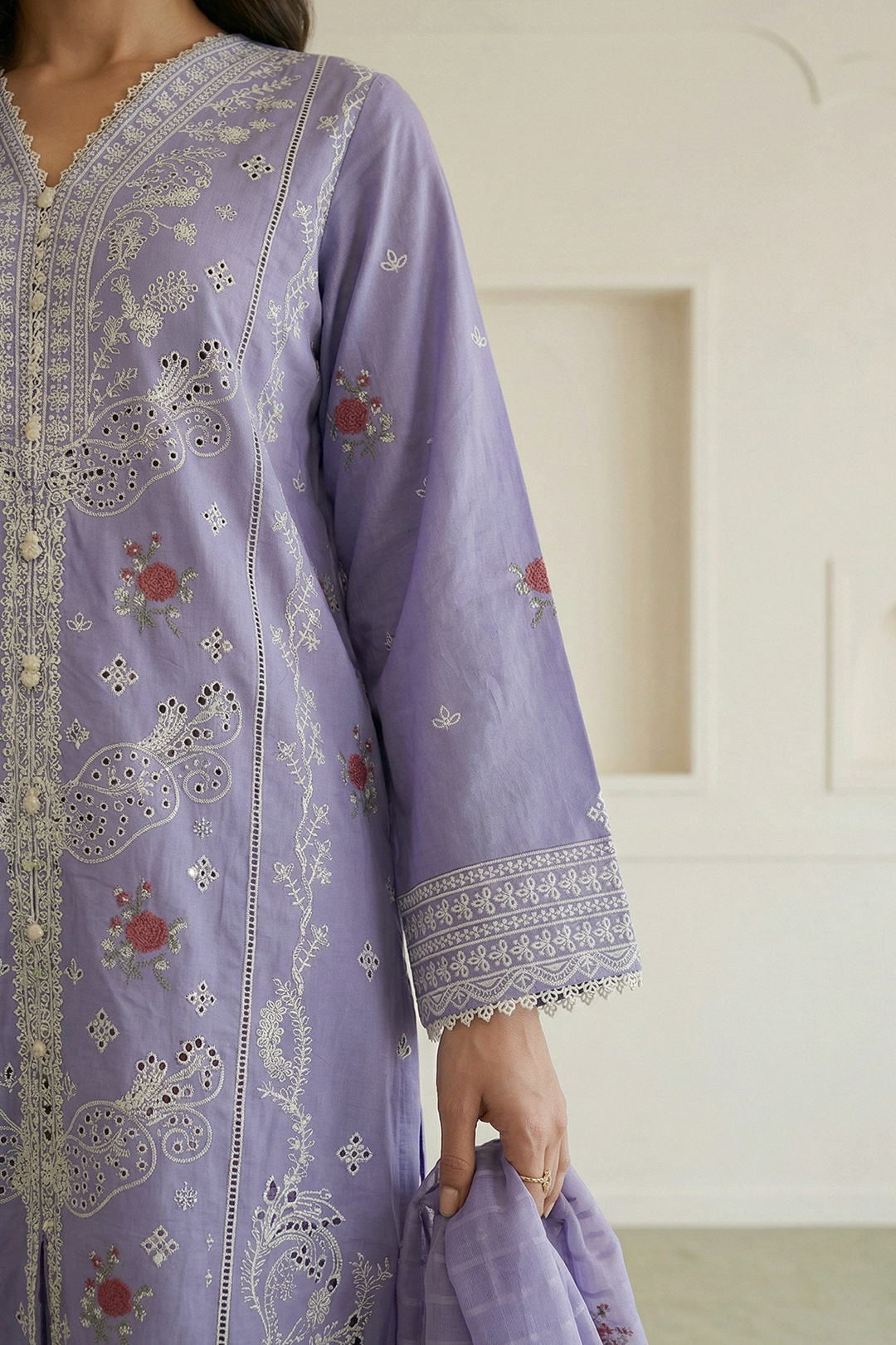 Embroidered Shirt Shalwar Dupatta - 1058