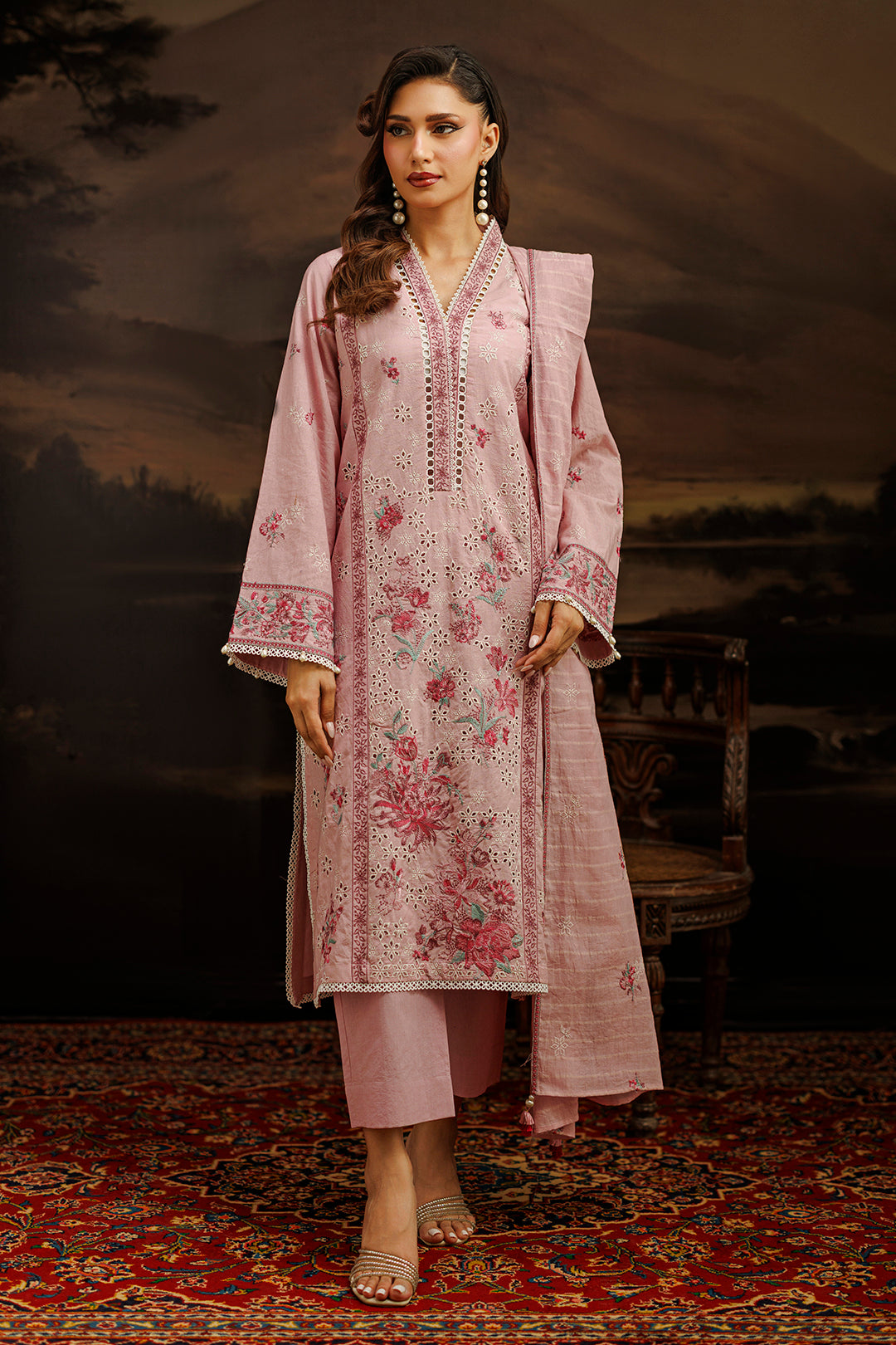 Embroidered Shirt Shalwar Dupatta - 1060