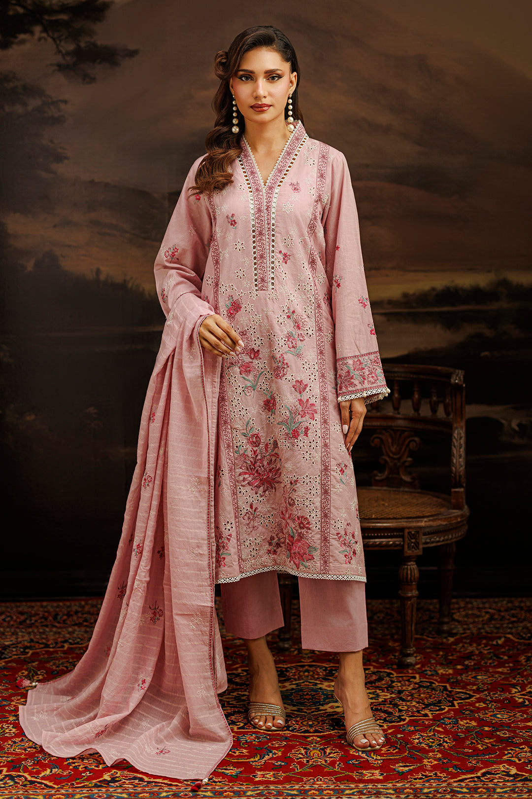 Embroidered Shirt Shalwar Dupatta - 1060