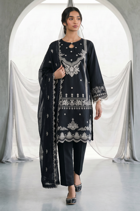 Embroidered Shirt Shalwar Dupatta - 1105