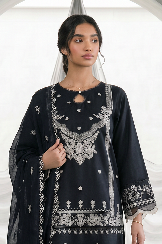 Embroidered Shirt Shalwar Dupatta - 1105
