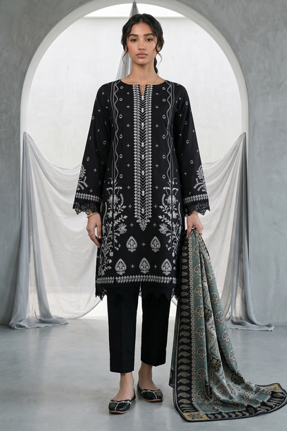 Embroidered Shirt Shalwar Dupatta - 1166