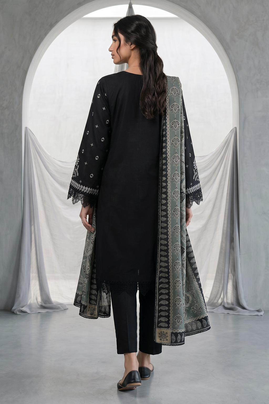 Embroidered Shirt Shalwar Dupatta - 1166