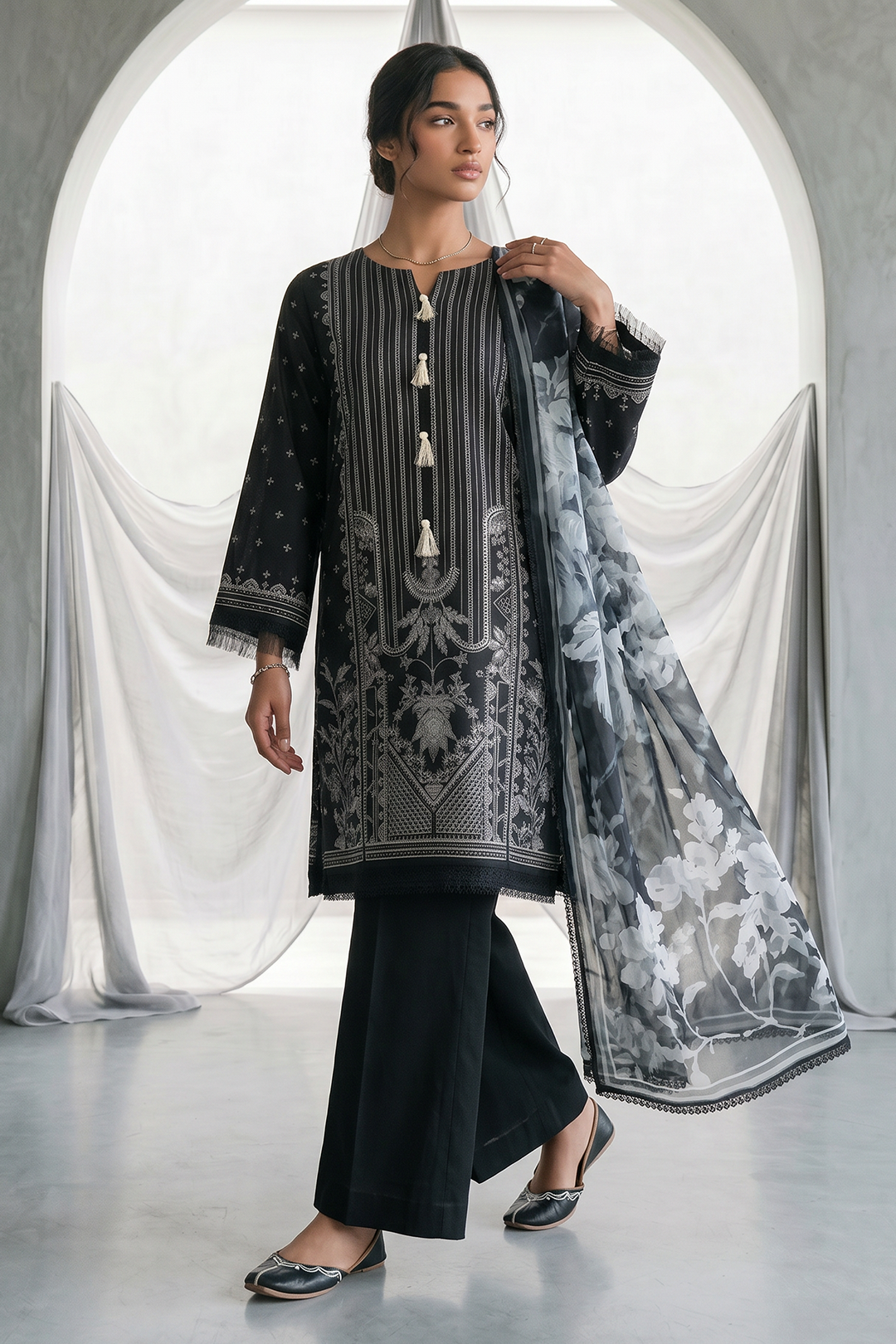 Embroidered Shirt Shalwar Dupatta - 1167