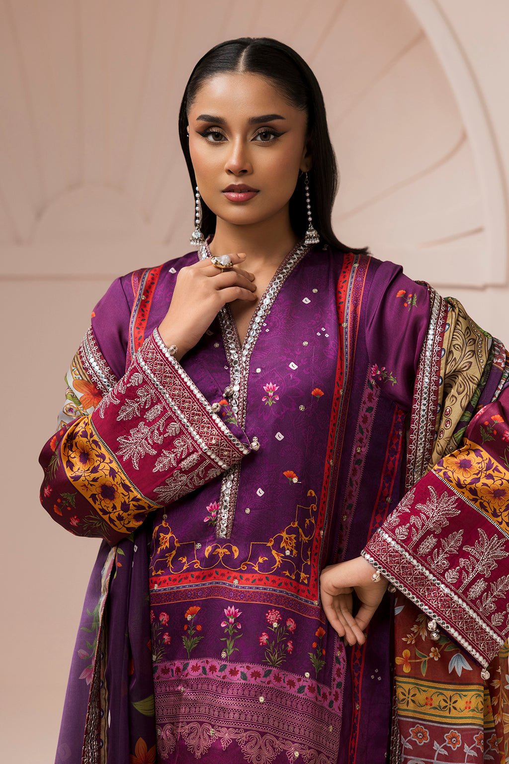 Embroidered Shirt Shalwar Dupatta - 1181