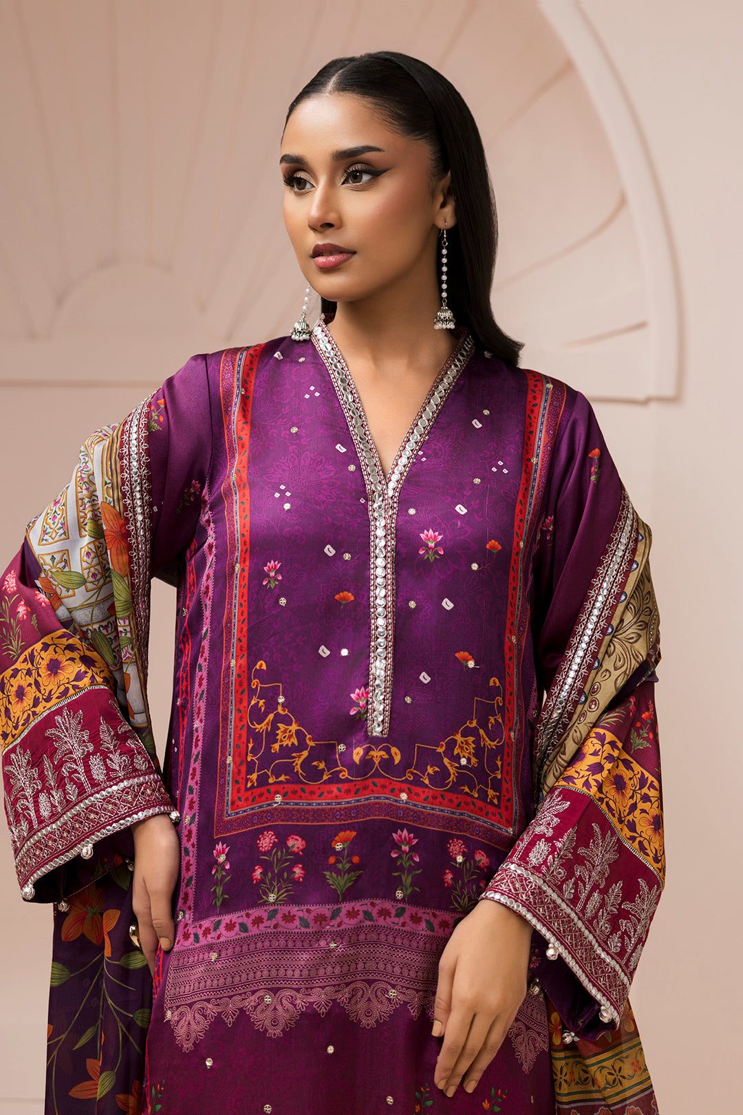 Embroidered Shirt Shalwar Dupatta - 1181