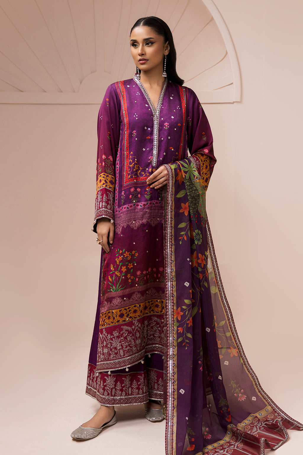 Embroidered Shirt Shalwar Dupatta - 1181