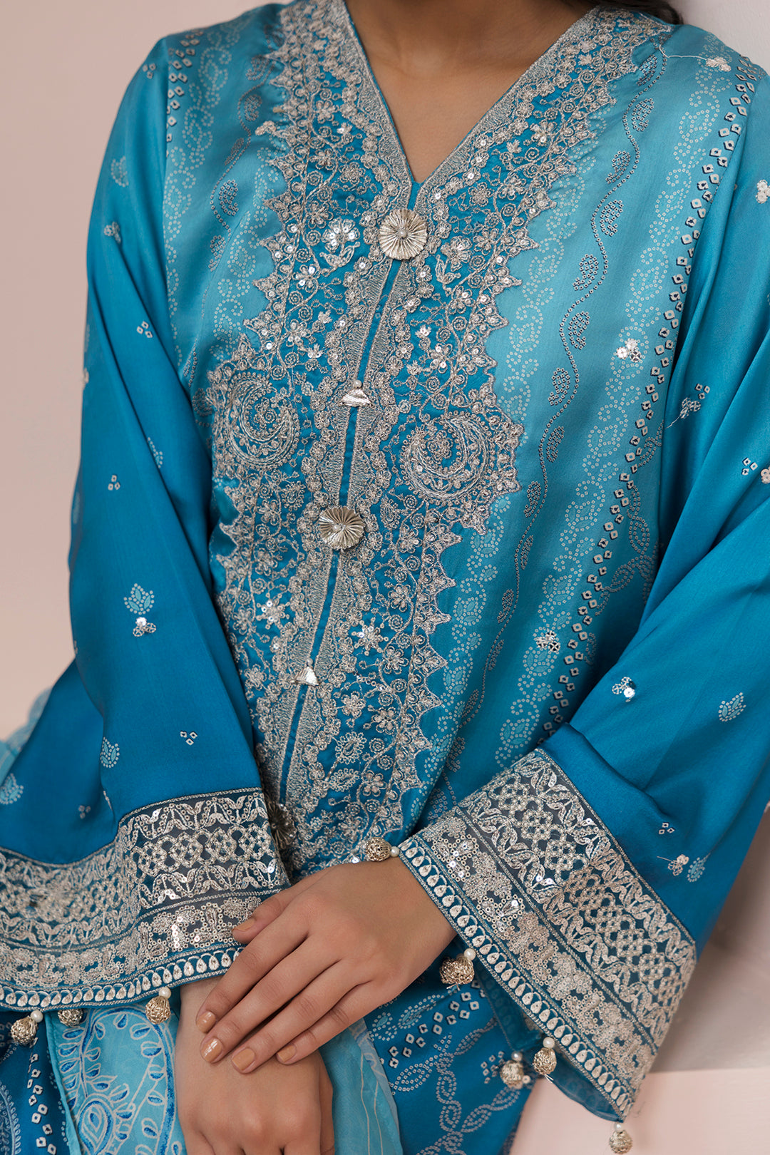 Embroidered Shirt Shalwar Dupatta - 1182