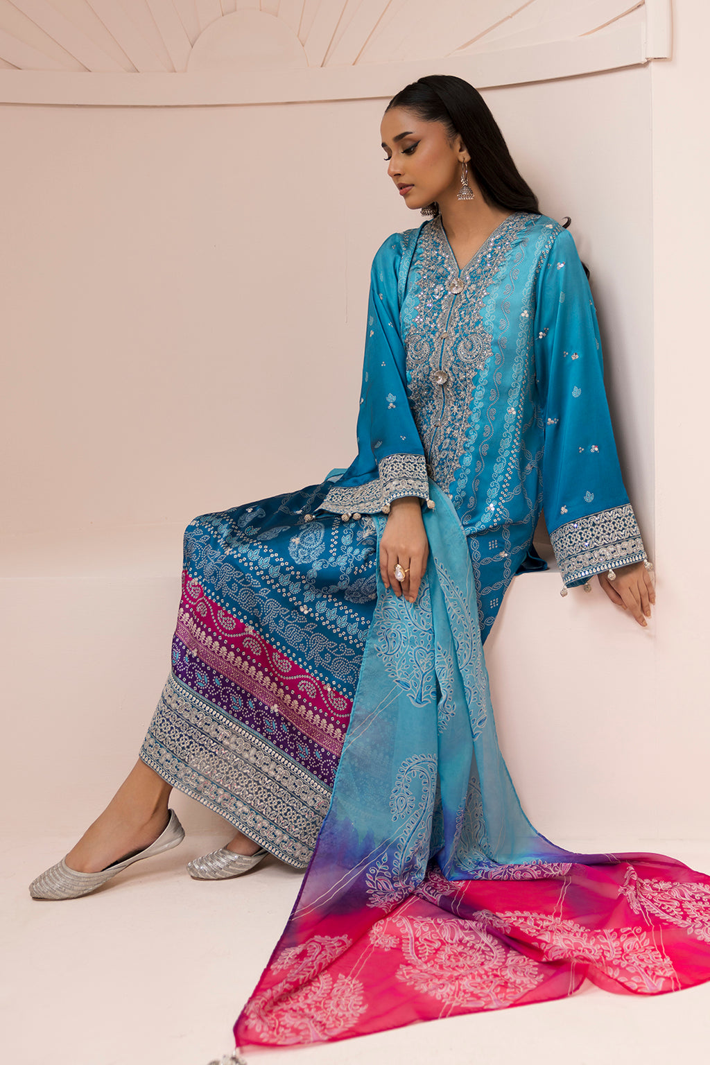 Embroidered Shirt Shalwar Dupatta - 1182