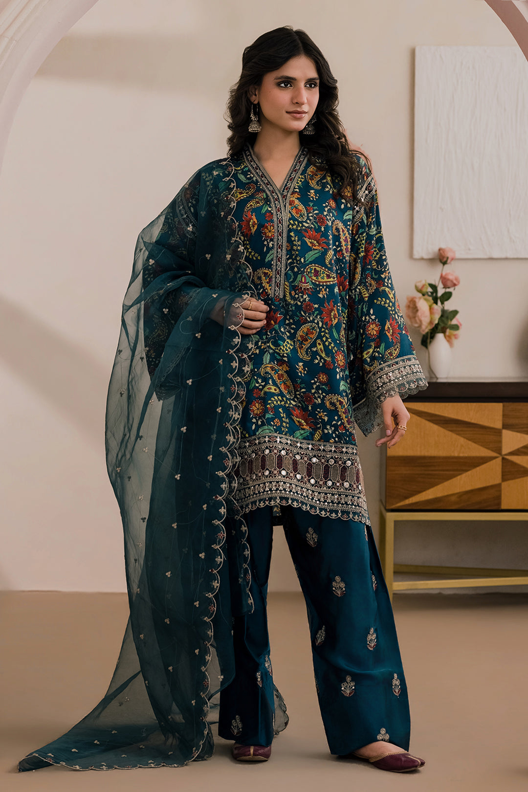 Embroidered Shirt Shalwar Dupatta - 1183