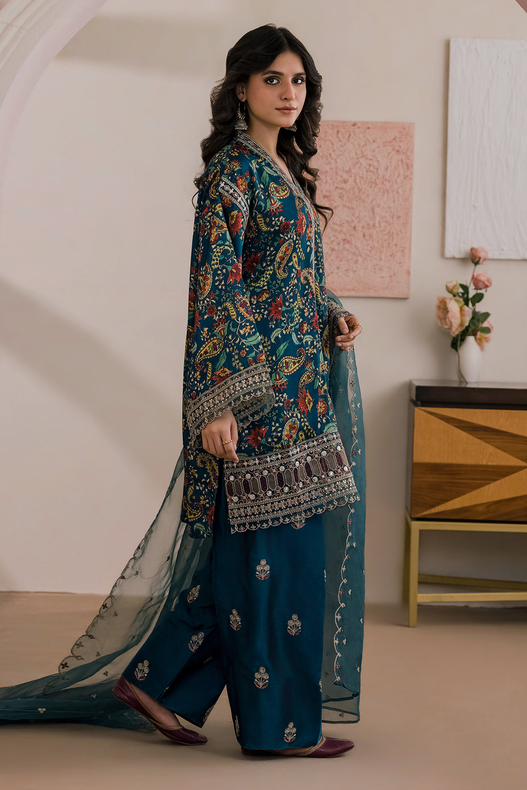 Embroidered Shirt Shalwar Dupatta - 1183