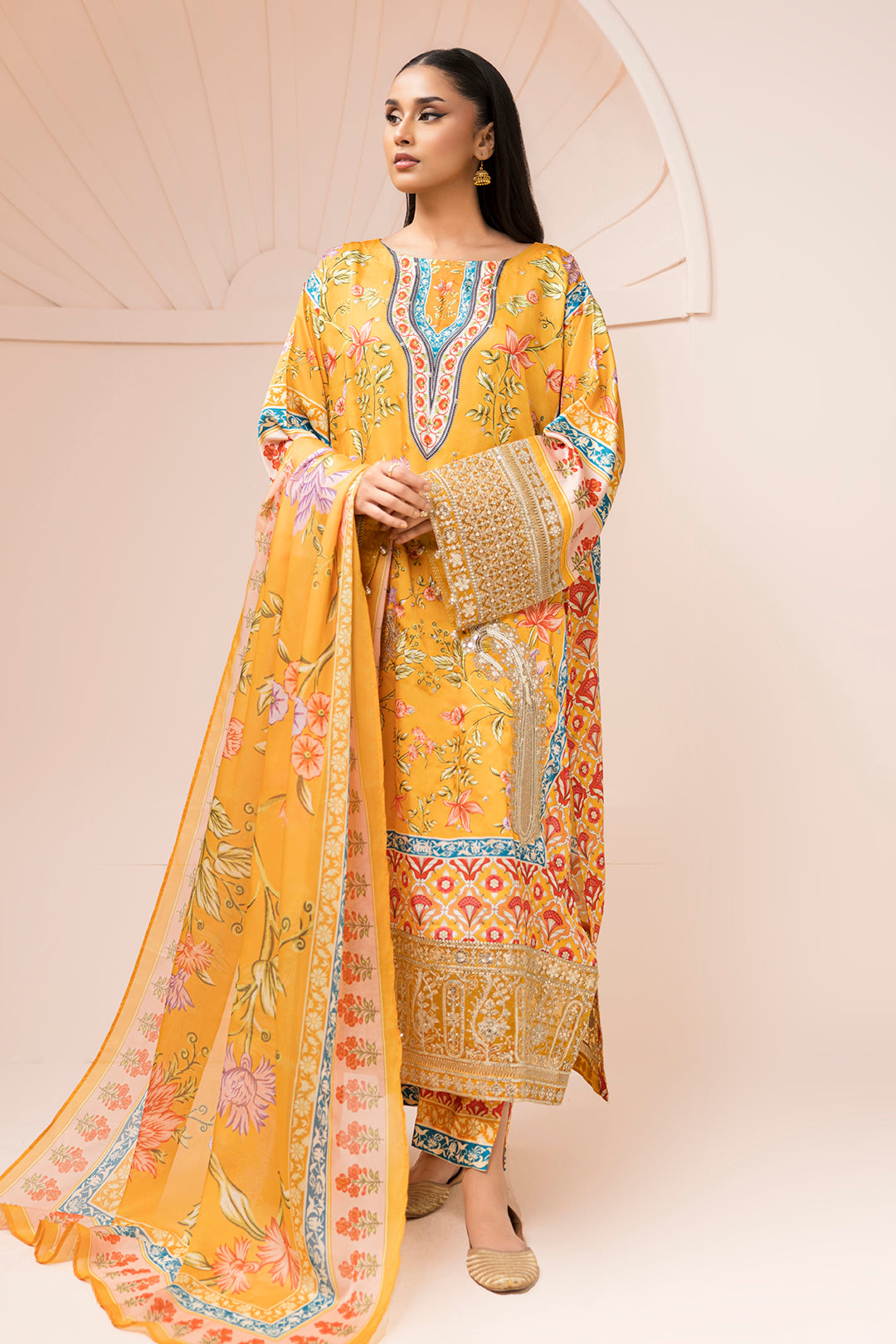 Embroidered Shirt Shalwar Dupatta - 1184