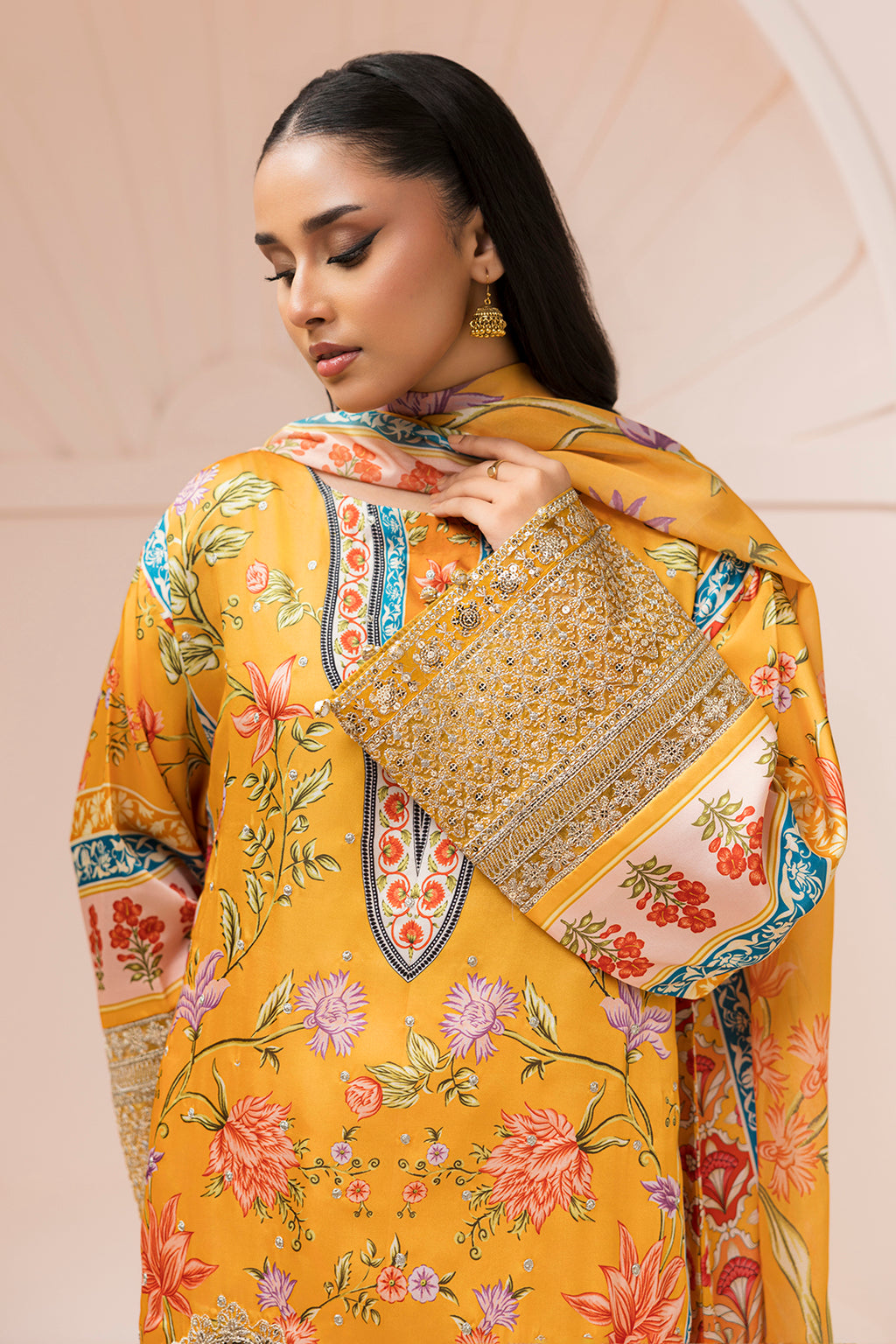 Embroidered Shirt Shalwar Dupatta - 1184